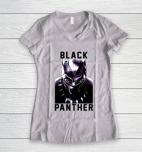 Marvel Black Panther Avengers Stare Collegiate Women's V-Neck T-Shirt