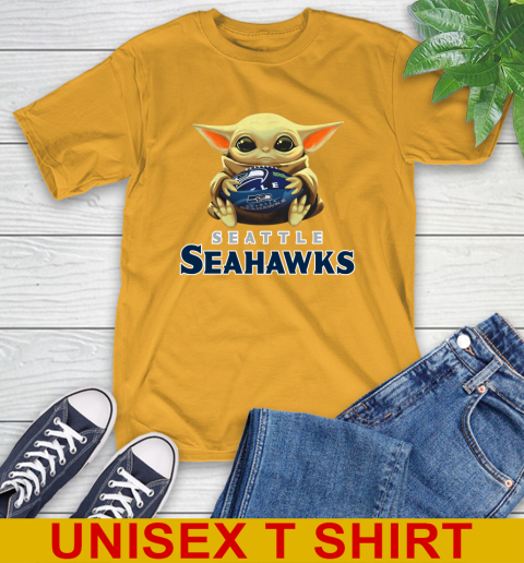 NFL Football Seattle Seahawks Baby Yoda Star Wars Shirt T-Shirt 3