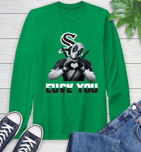 MLB Chicago White Sox Deadpool Love You Fuck You Baseball Sports Long Sleeve T-Shirt 8