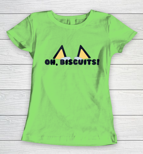 Bluey Oh Biscuits Mum Dad Cartoon Mother s Father s Day Women's T-Shirt 5