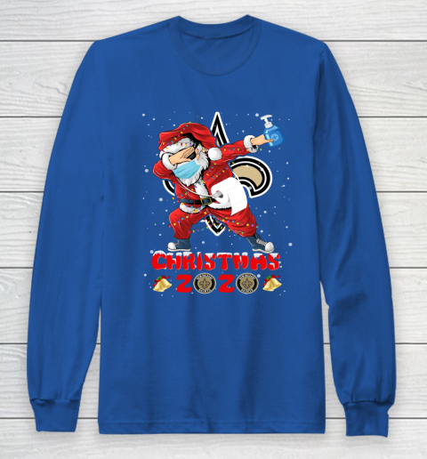New Orleans Saints Funny Santa Claus Dabbing Christmas 2020 NFL Long Sleeve T-Shirt 6