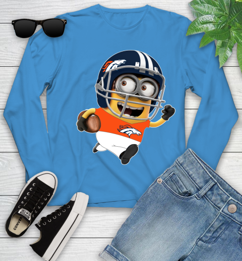NFL Denver Broncos Minions Disney Football Sports Youth Long Sleeve 7