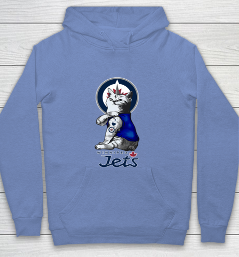 NHL My Cat Loves Winnipeg Jets Hockey Youth Hoodie 8