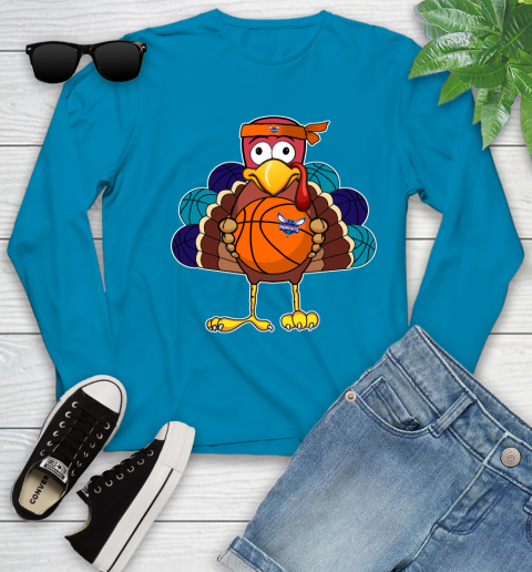Charlotte Hornets Turkey thanksgiving day Youth Long Sleeve 7