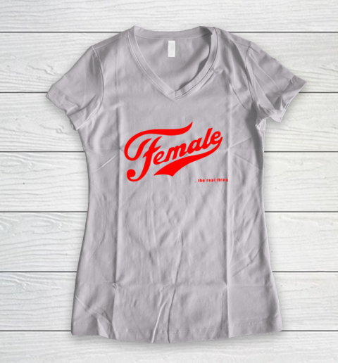 Female The Real Thing Women's V-Neck T-Shirt