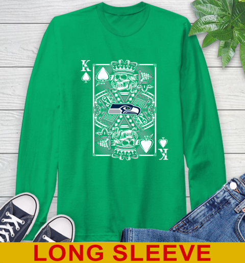Seattle Seahawks NFL Football The King Of Spades Death Cards Shirt Long Sleeve T-Shirt 8