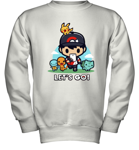 Let's Go Chibi Starter Pokemon Youth Sweatshirt
