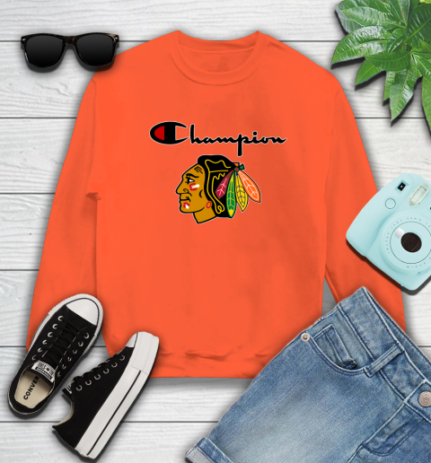 NHL Hockey Chicago Blackhawks Champion Shirt Sweatshirt - Image 3