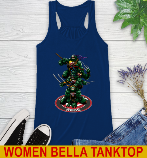 MLB Baseball Cincinnati Reds Teenage Mutant Ninja Turtles Shirt Racerback Tank 9