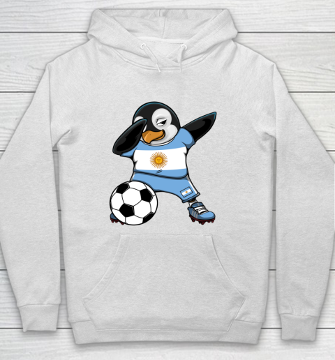 Dabbing Penguin Argentina Soccer Fans Jersey Football Lovers Hoodie