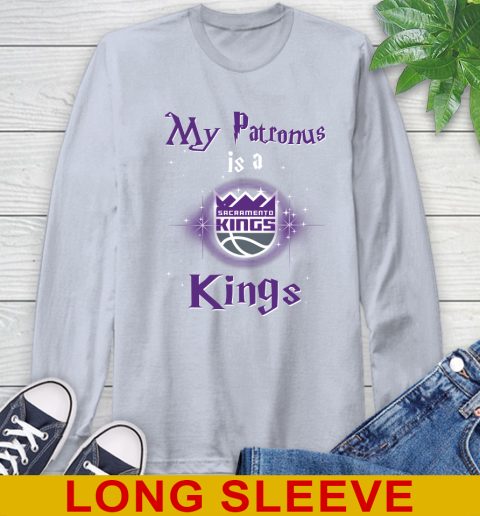 NBA Basketball Harry Potter My Patronus Is A Sacramento Kings Long Sleeve T-Shirt 6