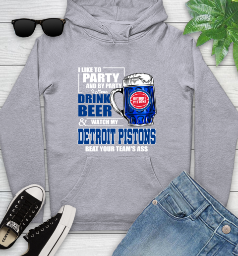 NBA Drink Beer and Watch My Detroit Pistons Beat Your Team's Ass Basketball Youth Hoodie 6