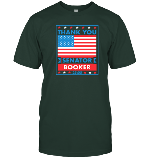 87ut thank you senator cory booker 25 hours and 5 minutes premium classic t shirt 2 front forest green