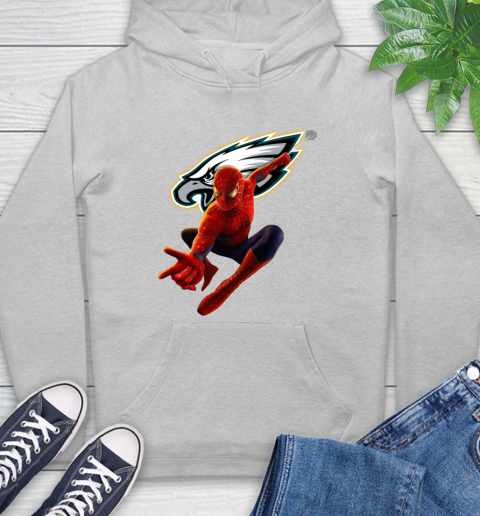 NFL Spider Man Avengers Endgame Football Philadelphia Eagles Hoodie 6