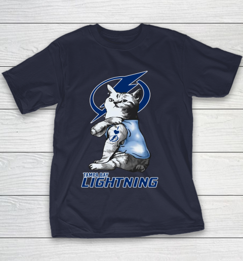 NHL My Cat Loves Tampa Bay Lightning Hockey Youth T Shirt Tee For Sports