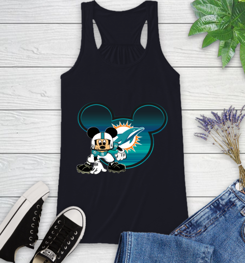 NFL Miami Dolphins Mickey Mouse Disney Football T Shirt Racerback Tank 10