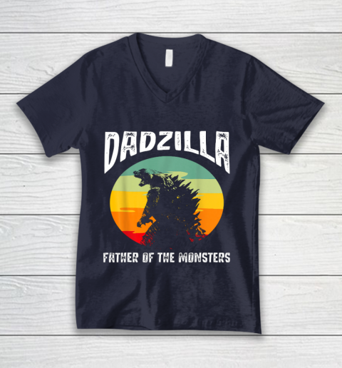 Dadzilla Father Of The Monsters Retro Vintage Sunset T-Shirt