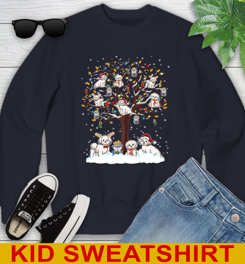 Maltese dog pet lover light christmas tree shirt 110