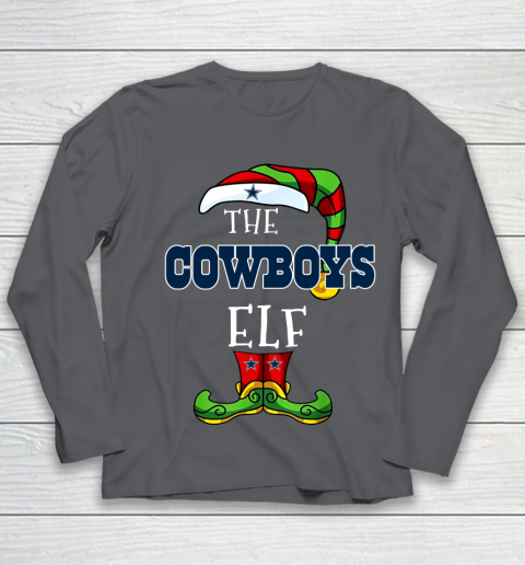 Dallas Cowboys Christmas ELF Funny NFL Youth Long Sleeve 6