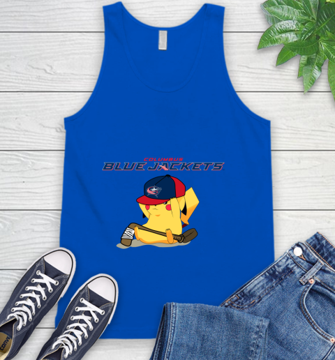NHL Pikachu Hockey Sports Columbus Blue Jackets Tank Top 5