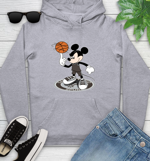 NBA Basketball San Antonio Spurs Cheerful Mickey Disney Shirt Youth Hoodie 6