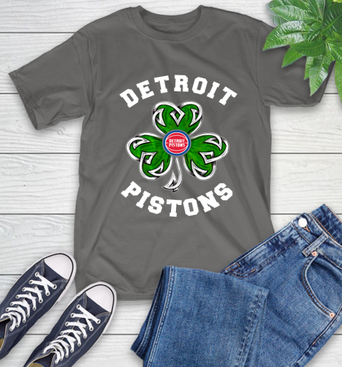 NBA Detroit Pistons Three Leaf Clover St Patrick's Day Basketball Sports T-Shirt 10