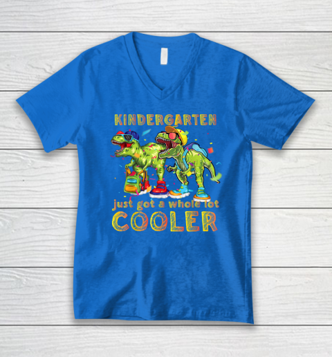 Kindergarten Just Got Cooler Back To School V-Neck T-Shirt 10