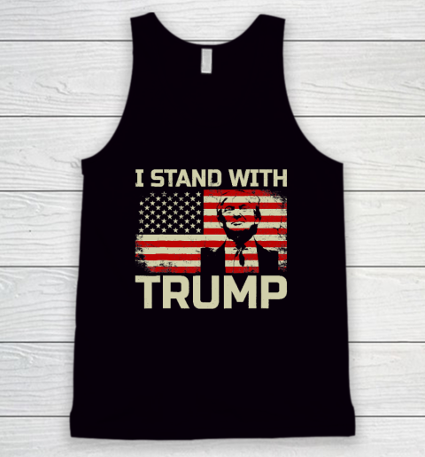 I Stand With Trump American Flag Tank Top