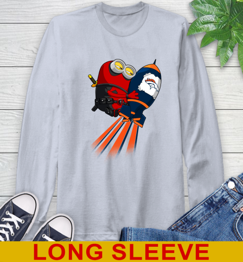 NFL Football Denver Broncos Deadpool Minion Marvel Shirt Long Sleeve T-Shirt 6