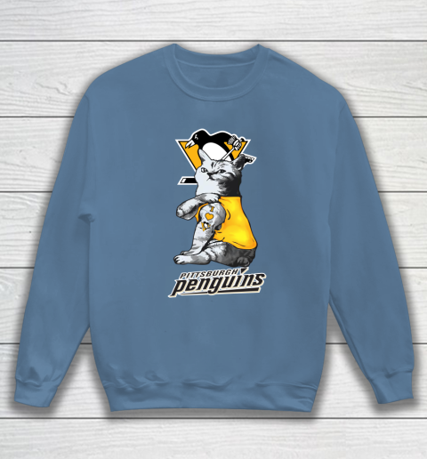 NHL My Cat Loves Pittsburgh Penguins Hockey Sweatshirt 6