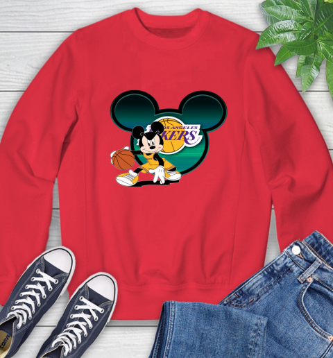 NBA Los Angeles Lakers Mickey Mouse Disney Basketball Sweatshirt 10