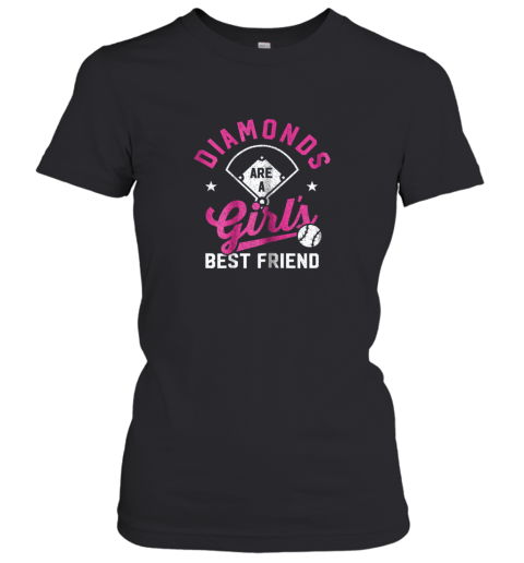 Diamonds Are A Girls Best Friend Baseball Softball Women's T-Shirt