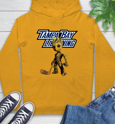 Tampa Bay Lightning NHL Hockey Groot Marvel Guardians Of The Galaxy Hoodie 3