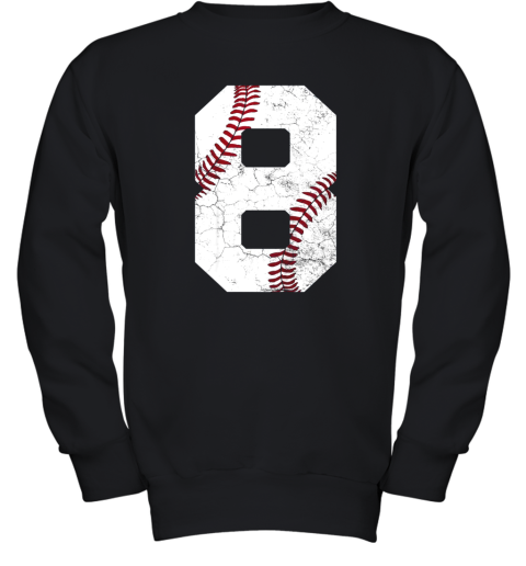 Kids 8th Birthday Shirt Baseball Boys Kids Eight 8 Eighth Gift Youth Sweatshirt