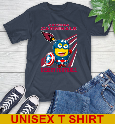 NFL Football Arizona Cardinals Captain America Marvel Avengers Minion Shirt T-Shirt 3