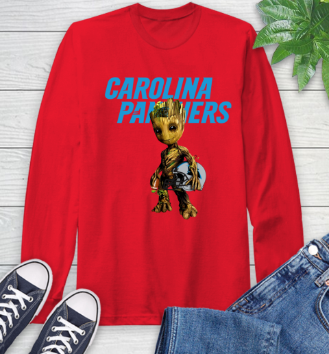Carolina Panthers NFL Football Groot Marvel Guardians Of The Galaxy Long Sleeve T-Shirt 10