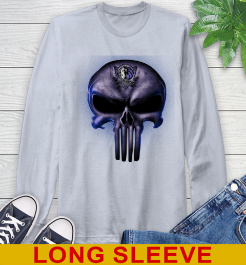 Dallas Mavericks NBA Basketball Punisher Skull Sports Long Sleeve T-Shirt 6