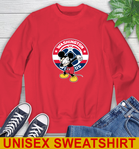 Washington Wizards NBA Basketball Dabbing Mickey Disney Sports Sweatshirt 10