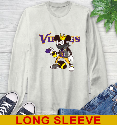 Minnesota Vikings NFL Football Mickey Peace Sign Sports Long Sleeve T-Shirt 12