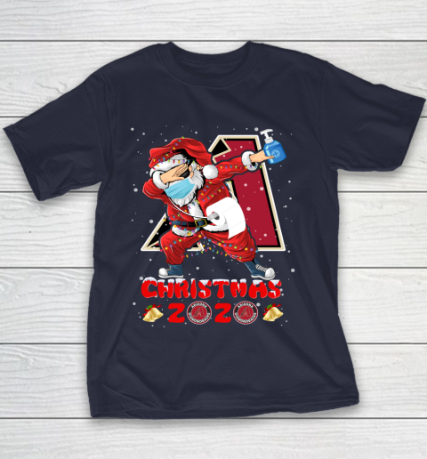 Arizona Diamondbacks Funny Santa Claus Dabbing Christmas 2020 MLB Youth T-Shirt 2