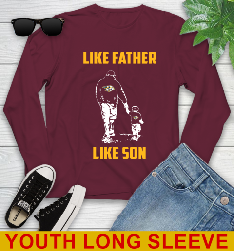 Nashville Predators NHL Hockey Like Father Like Son Sports Youth Long Sleeve 6
