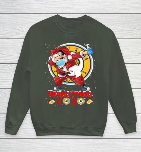 Indiana Pacers Funny Santa Claus Dabbing Christmas 2020 NBA Youth Sweatshirt 8