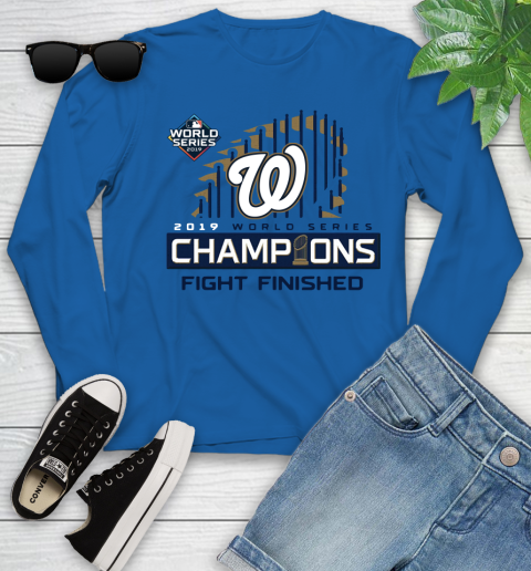 Finish The Fight Washington Nationals World Series Youth Long Sleeve 10