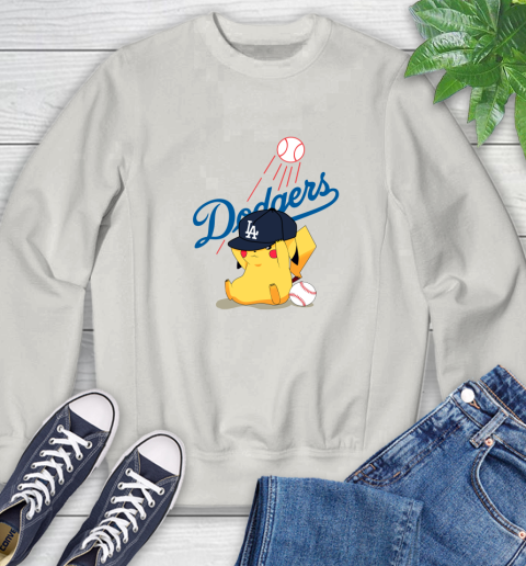 MLB Pikachu Baseball Sports Los Angeles Dodgers Sweatshirt 12