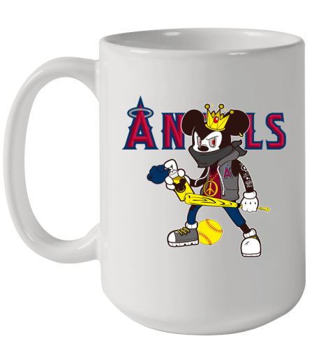 Los Angeles Angels MLB Baseball Mickey Peace Sign Sports Ceramic Mug 15oz