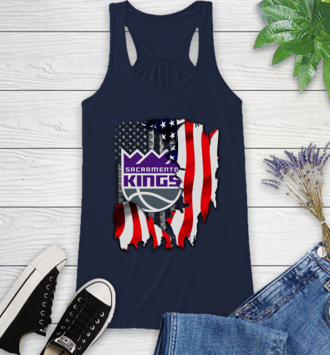 Sacramento Kings NBA Basketball American Flag Racerback Tank 10