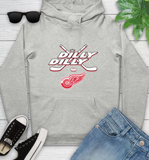 NHL Detroit Red Wings Dilly Dilly Hockey Sports Youth Hoodie