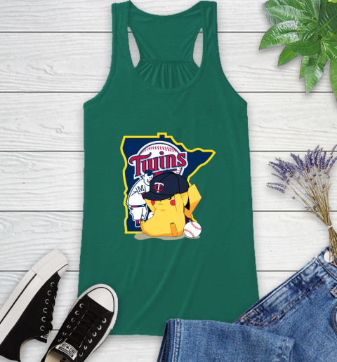 MLB Pikachu Baseball Sports Minnesota Twins Racerback Tank 7