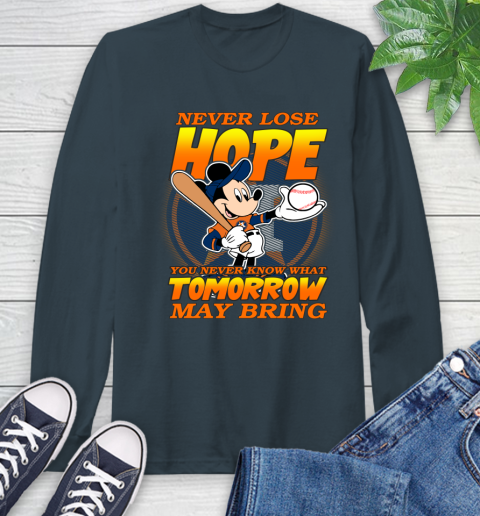 Houston Astros MLB Baseball Mickey Disney Never Lose Hope Long Sleeve T-Shirt 9