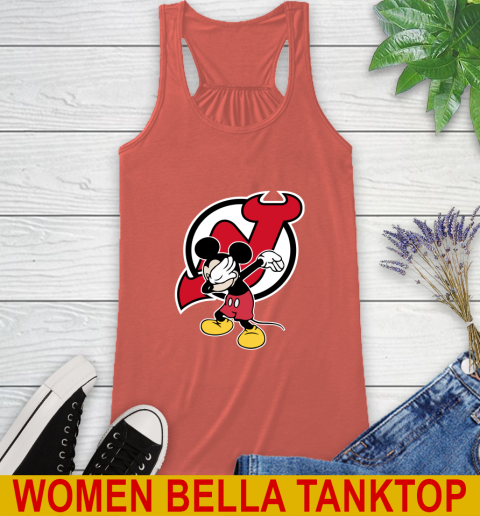 New Jersey Devils NHL Hockey Dabbing Mickey Disney Sports Racerback Tank 5 New Jersey Devils NHL Hockey Dabbing Mickey Disney Sports Racerback Tank - Image 5